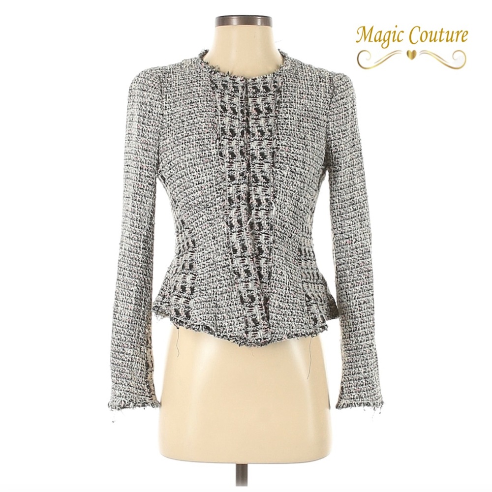 Rebecca Taylor Tweed Knit Blazer🖤🤍🖤